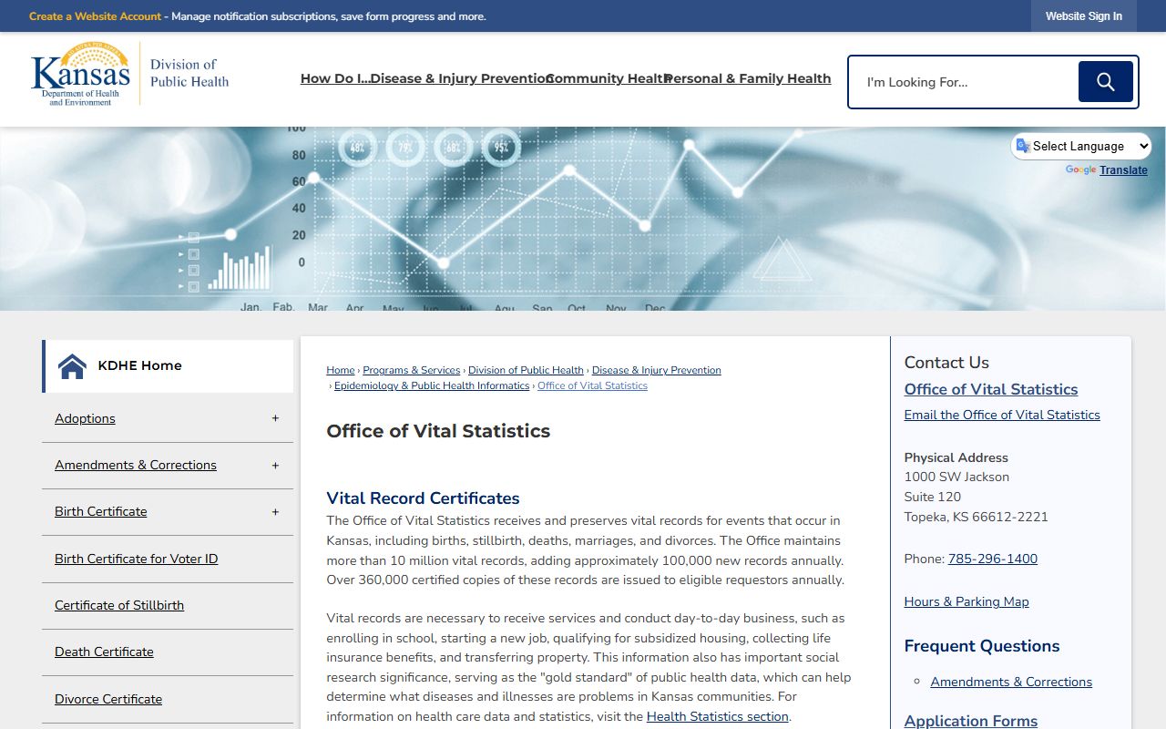 Geary County marriage and divorce records Kansas Office of Vital Statistics