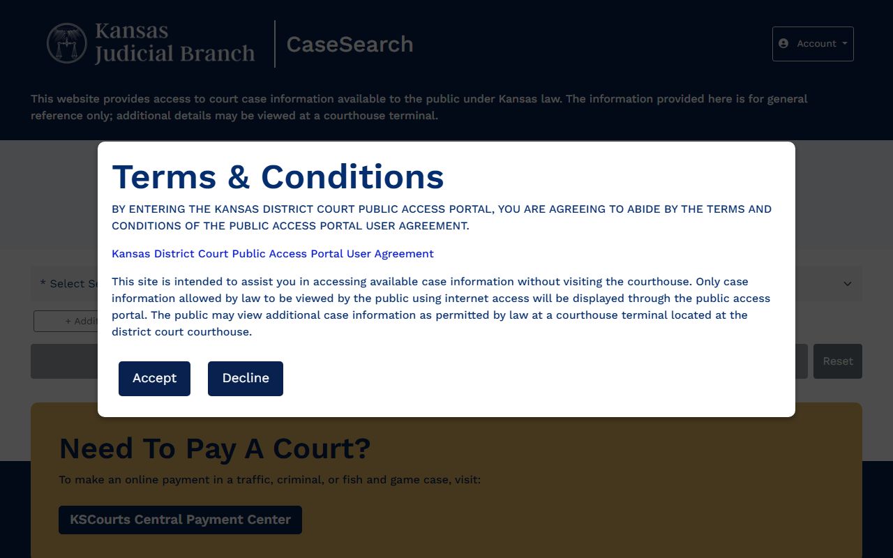 Geary County court records Kansas CaseSearch portal